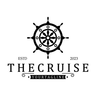 Gemi logosu, gemi dümen logosu, tekne, yat, halat, denizcilik, çapa. İş logosu, denizci, yelkencilik, turizm