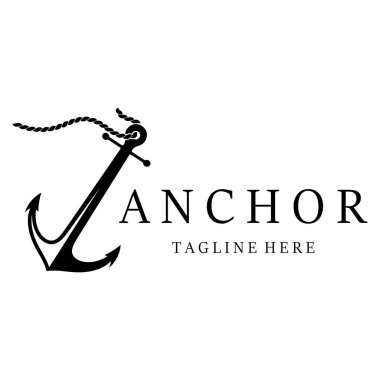 Gemi demirleme logosu ipli, tekne, deniz, yat, iş, amblem, nautica, nakliye şirketi