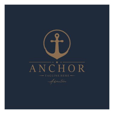 Gemi demirleme logosu ipli, tekne, deniz, yat, iş, amblem, nautica, nakliye şirketi
