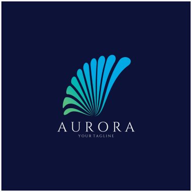aurora logo design icon illustration vector template