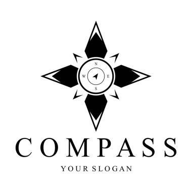 pusula simgesi arkaplanda izole edildi. Modern düz pusula pictogram, iş, pazarlama, internet konsepti. Web sitesi tasarımı veya mobil uygulaması için basit vektör sembolü. Logo illüstrasyonu.