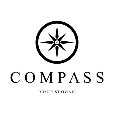 pusula simgesi arkaplanda izole edildi. Modern düz pusula pictogram, iş, pazarlama, internet konsepti. Web sitesi tasarımı veya mobil uygulaması için basit vektör sembolü. Logo illüstrasyonu.