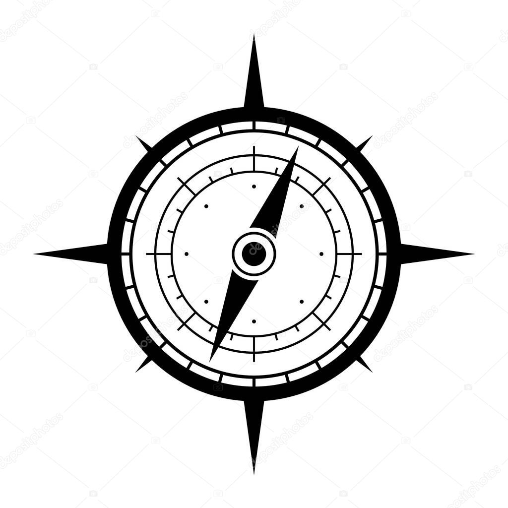 Compass icon isolated on background.modern flat compass pictogram,business,marketing,internet concept.trendy simple vector symbol for websitedesign or button to mobile app.logo illustration.