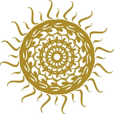 Klasik büyük güneş ışığı çizimi