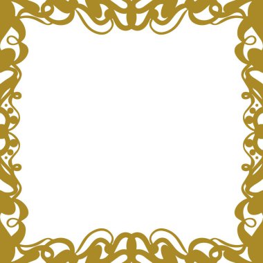 bir deseni olan altın çerçeve