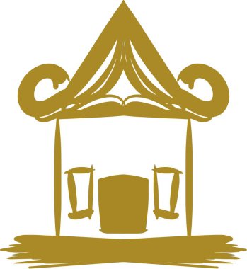 Küçük bir evin vektör illüstrasyonu