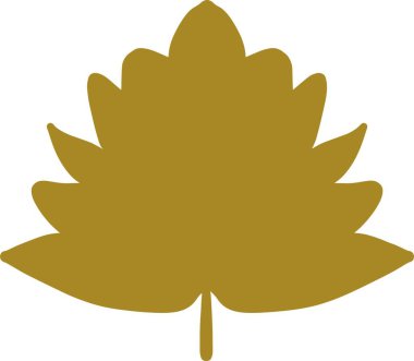 Sonbahar meşe yaprağı ikonu. düz renk vektör çizimi: dış hat biçimi