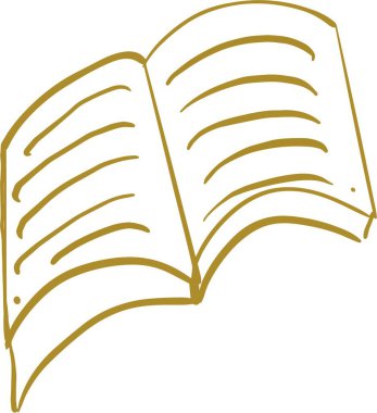 Kitabın el çizimi taslağı.