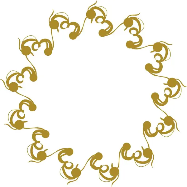 Altın bir çimenin altın çerçevesi