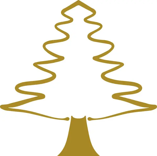 Bir karikatür Noel ağacının vektör çizimi