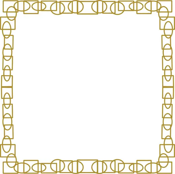 bir kare içinde altın geometrik zincir çerçeve.