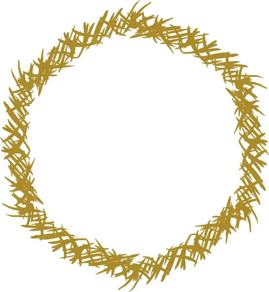 Beyaz arkaplanda altın çerçeve