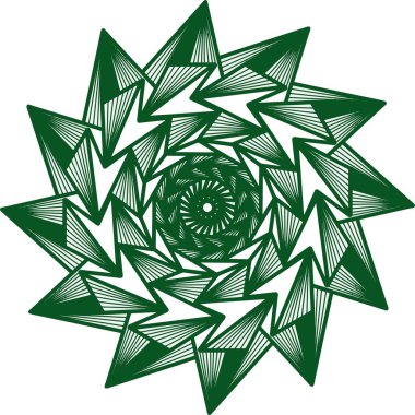 soyut geometrik şekil ve yeşil renk tasarımı