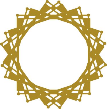 Altın mandala dekoratif simgesi