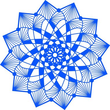 Atom mavisi mandalanın vektör çizimi