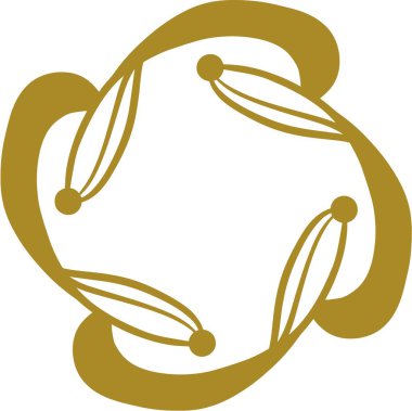 Beyaz arkaplanda bir altın yüzüğün vektör çizimi