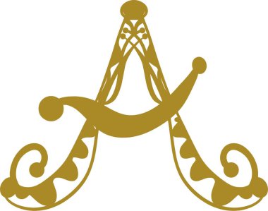 sanatsal alfabe harfi Bir logo tasarım şablonu vektörü