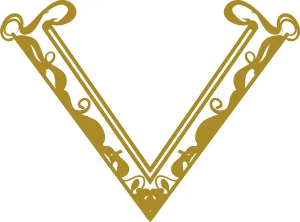 Sanatsal alfabe harfi V logo tasarım şablonu vektörü