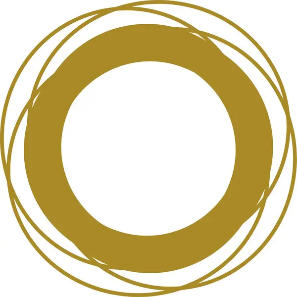 Benzersiz altın çember vektör çizgisi simgesi