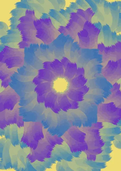 Soyut çiçeklerle kusursuz desen