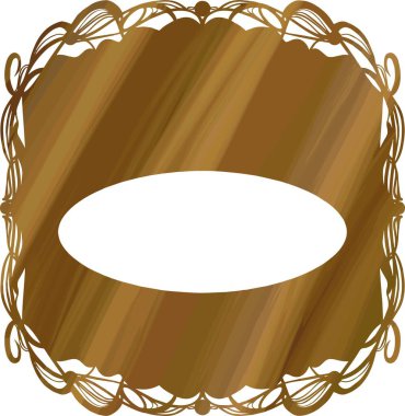 Altın kurdeleli çerçeve