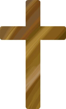 Çapraz Hıristiyan ikonu. Düz çizim. Çarmıha gerilmiş sembol Web tasarımı.