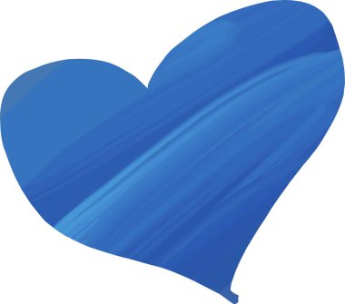 mavi kalp, aşk, vektör illüstrasyonu