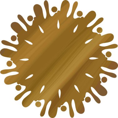 vektör kahverengi el - çizilmiş daire şekli.