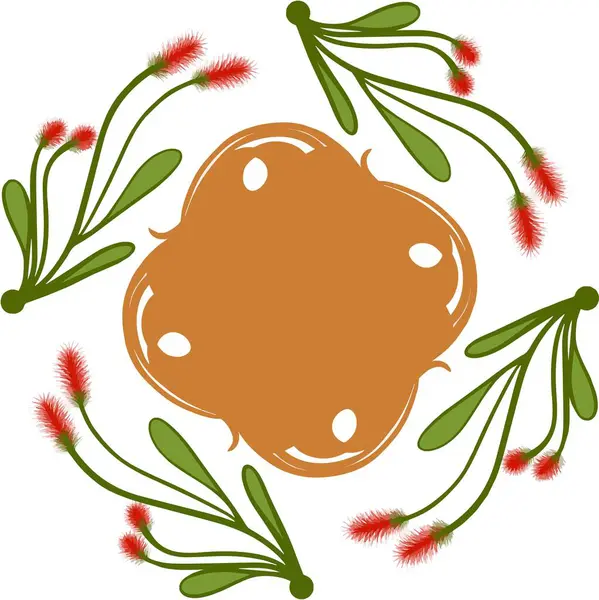 Böğürtlenli ve yapraklı Noel çelengi.