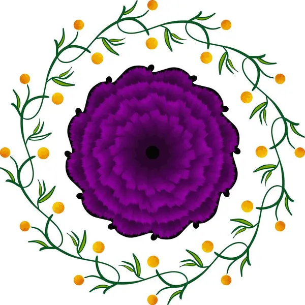 çiçek süslemesi izole edilmiş ikon vektör illüstrasyon tasarımı