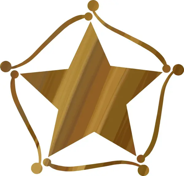 Altın çerçeveli altın yıldız