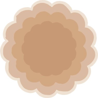 Kahverengi arkaplan, beyaz ve kahverengi desenli.