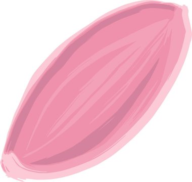 Pembe, yeşil, kırmızı, pembe yaprak. El çizimi karalama. izole vektör ögesi.