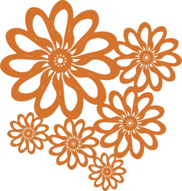 dekoratif illüstrasyon izole güzel simge tasarlamak vektör çiçek