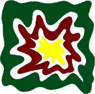 Bir çiçeğin suluboya resmi, el çizimi.