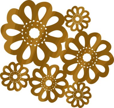 çiçek süsleme vektör resimleme şablonu