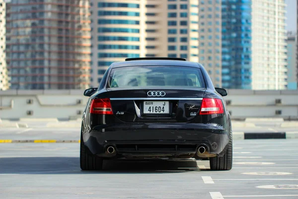 Zjednoczone Emiraty Arabskie Dubaj 2022 Audi Samochód Tyłu Widok Zewnątrz — Zdjęcie stockowe