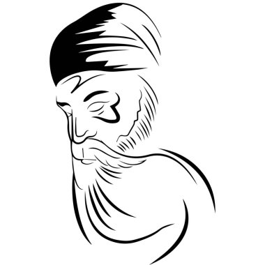 Guru Nanak Jayanti Özel İllüstrasyon (Simgeler, Typography, Face Illustration, Dekorasyon, Frame) Yüksek Kalite (3000 * 3000)