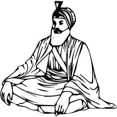 Guru Nanak Jayanti Özel İllüstrasyon (Simgeler, Typography, Face Illustration, Dekorasyon, Frame) Yüksek Kalite (3000 * 3000)