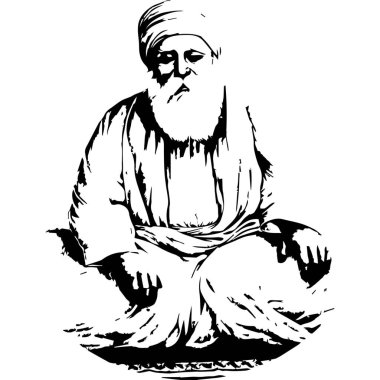 Guru Nanak Jayanti Özel İllüstrasyon (Simgeler, Typography, Face Illustration, Dekorasyon, Frame) Yüksek Kalite (3000 * 3000)