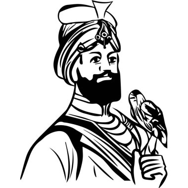 Guru Nanak Jayanti Özel İllüstrasyon (Simgeler, Typography, Face Illustration, Dekorasyon, Frame) Yüksek Kalite (3000 * 3000)