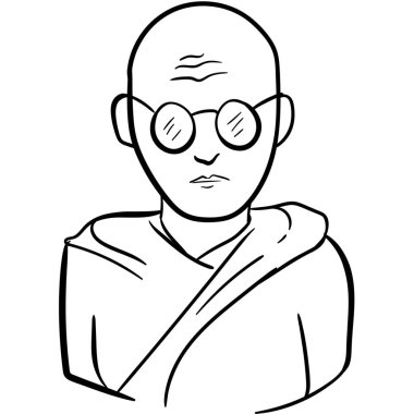 Gandhi Jayanti Özel İllüstrasyon (Simgeler, Typography, Face Illustration, Dekorasyon, Frame) Yüksek Kalite (3000 * 3000)