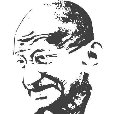 Gandhi Jayanti Özel İllüstrasyon (Simgeler, Typography, Face Illustration, Dekorasyon, Frame) Yüksek Kalite (3000 * 3000)