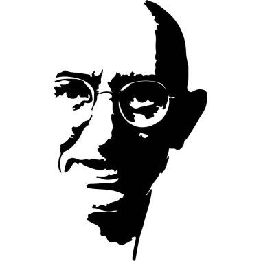Gandhi Jayanti Özel İllüstrasyon (Simgeler, Typography, Face Illustration, Dekorasyon, Frame) Yüksek Kalite (3000 * 3000)