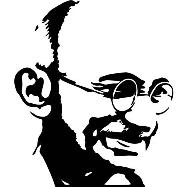 Gandhi Jayanti Özel İllüstrasyon (Simgeler, Typography, Face Illustration, Dekorasyon, Frame) Yüksek Kalite (3000 * 3000)