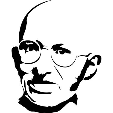 Gandhi Jayanti Özel İllüstrasyon (Simgeler, Typography, Face Illustration, Dekorasyon, Frame) Yüksek Kalite (3000 * 3000)