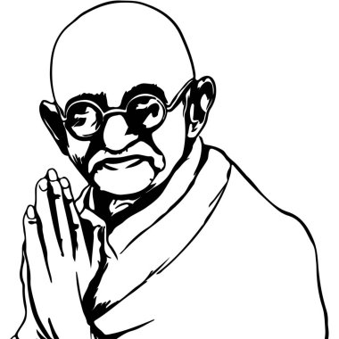 Gandhi Jayanti Özel İllüstrasyon (Simgeler, Typography, Face Illustration, Dekorasyon, Frame) Yüksek Kalite (3000 * 3000)