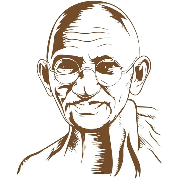 Gandhi Jayanti Özel İllüstrasyon (Simgeler, Typography, Face Illustration, Dekorasyon, Frame) Yüksek Kalite (3000 * 3000)