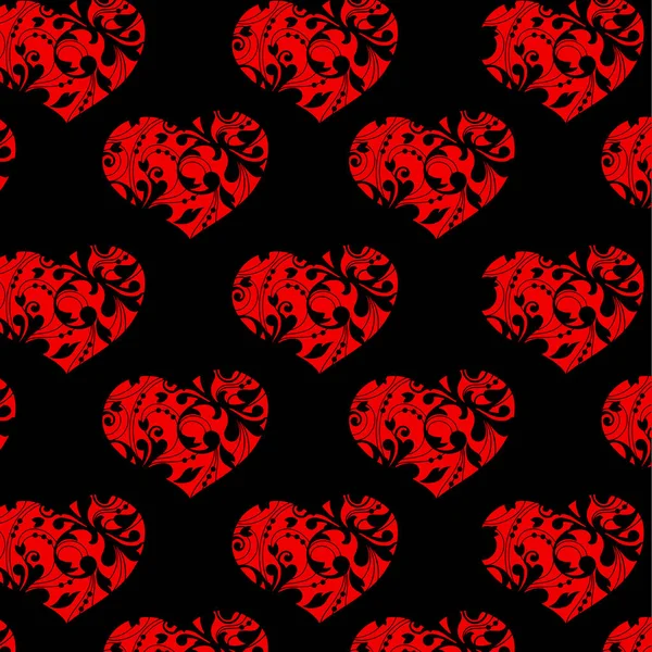 Hand Drawn Seamless Pattern Valentines Day — Stock Vector