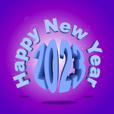 2023 mutlu yıllar kartı.